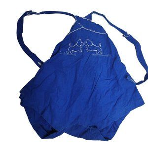 vintage baby overall blue balloon romper scotty dog hand made size 6 months